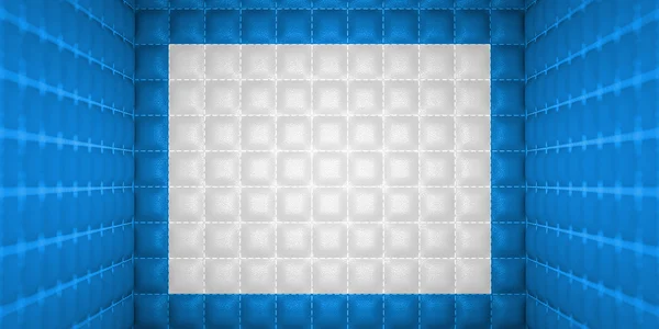 Koncepcja miękki pokój. wzór niebieski skórzane szyte — Zdjęcie stockowe