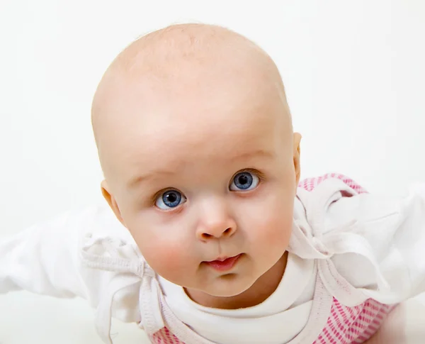 Portret van een baby blauwe ogen — Stockfoto