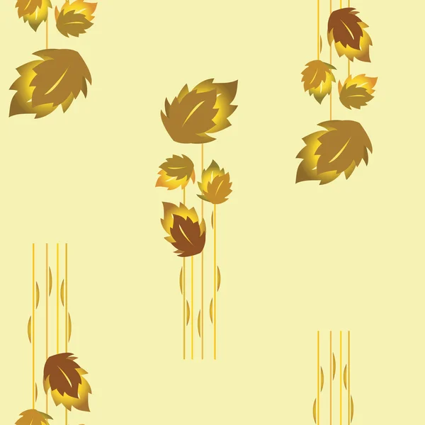 Papier peint sans couture avec feuilles d'automne — Image vectorielle