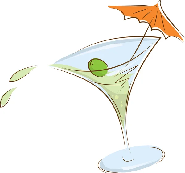 Bicchiere di martini — Vettoriale Stock
