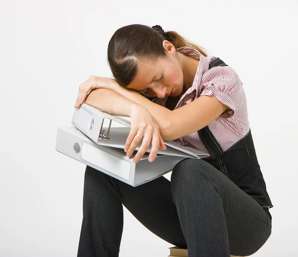 Tired office worker — Stock Photo, Image