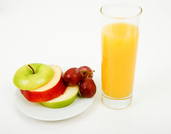 Jablko a pomeranč džus — Stock fotografie
