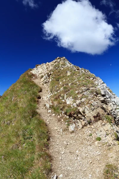 Chodnik na górskim szczycie — Zdjęcie stockowe