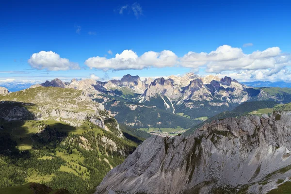 Dolina góra i monzoni Catinaccio — Zdjęcie stockowe