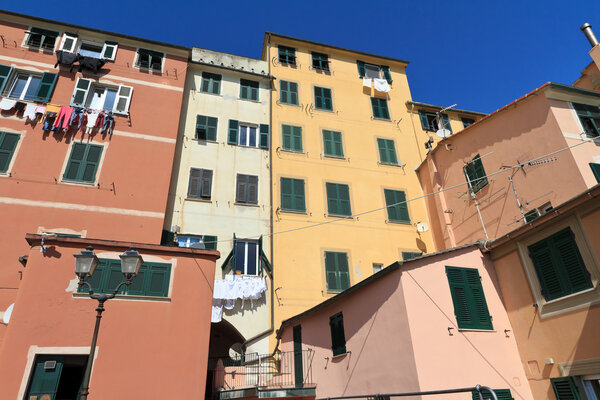 Characteristic houses in Sory, small village in liguria, Italy