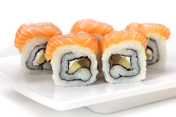 Sushi with salmon and avocado — Stock Photo, Image