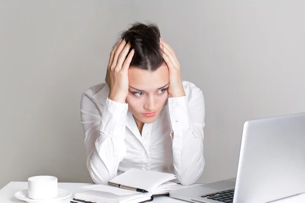 Stressed businesswoman — Stock Photo, Image