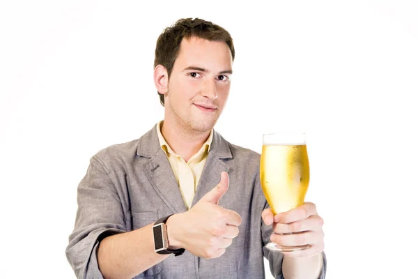 stock image Man with a beer