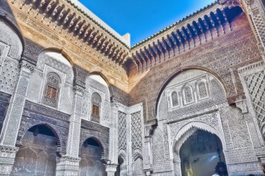 El-Attarin Madrasa at Fez, Morocco clipart