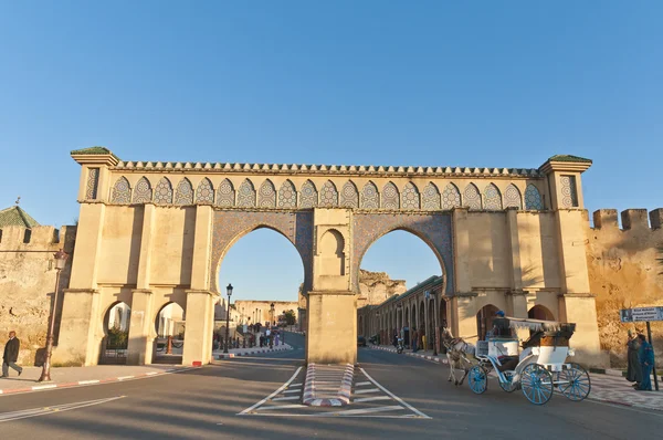 Porte de la ville impériale à Meknès, Maroc — Photo