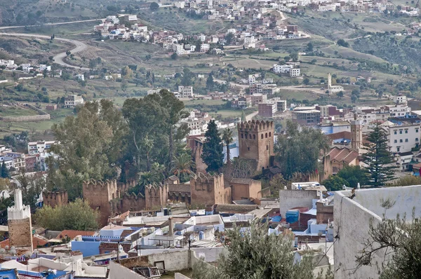 Kasba av chefchaouen blå staden på Marocko — Stockfoto