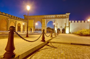 Imperial City door at Meknes, Morocco clipart