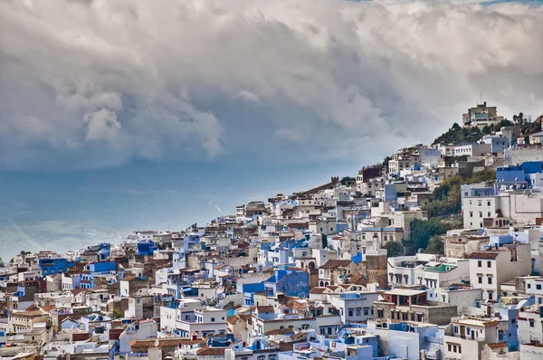 Chefchaouen blue town allgemeiner Blick auf Marokko — Stockfoto