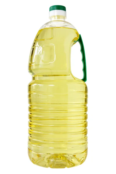 Plastic bottle of cooking oil — Stok fotoğraf