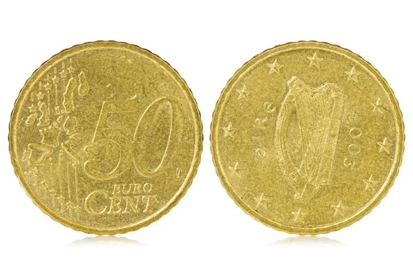 П'ятдесят євро цент Ірландії — стокове фото