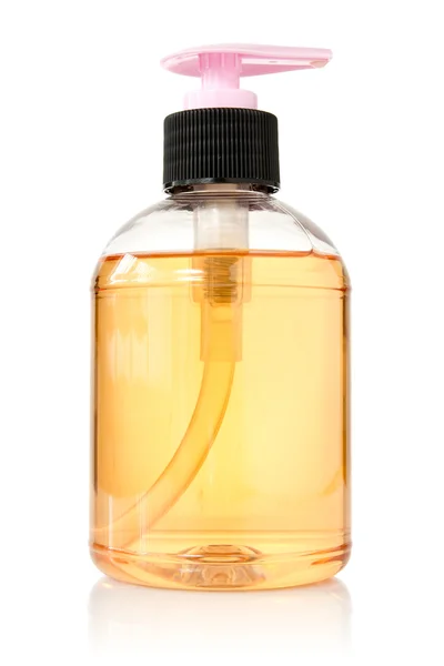 Transparante fles met vloeistof — Stockfoto