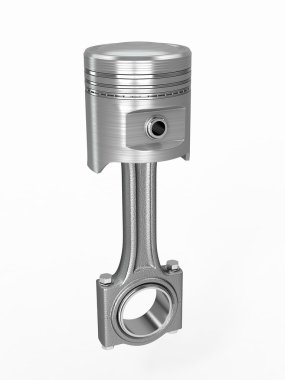 Piston and conrod. 3d clipart