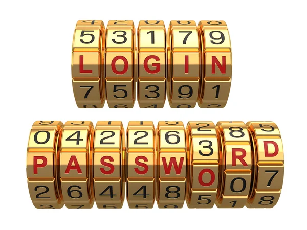 Login e password come sistema di accesso combinato — Foto Stock