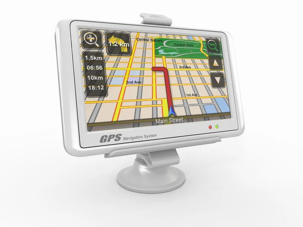 Navigációs rendszer utasításainál. GPS — Stock Fotó