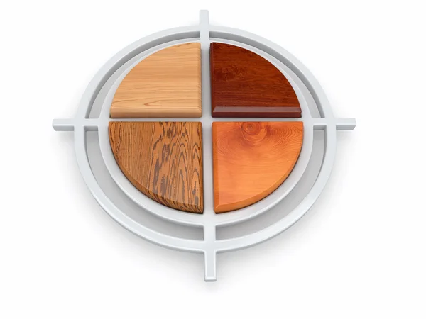 Target da campioni di diversi tipi di legno — Foto Stock