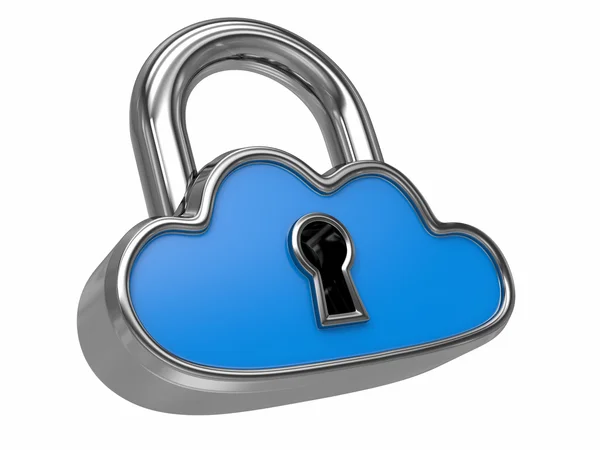 Cloud computing sebagai gembok. Konsep keamanan — Stok Foto