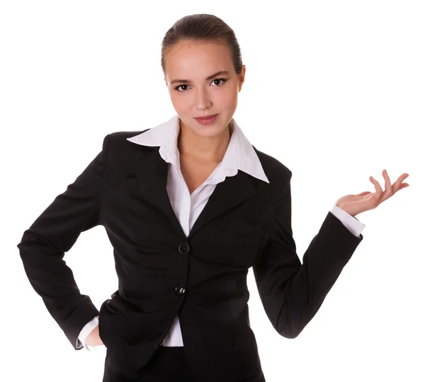 Business woman with depostration gesture — Stock Photo, Image