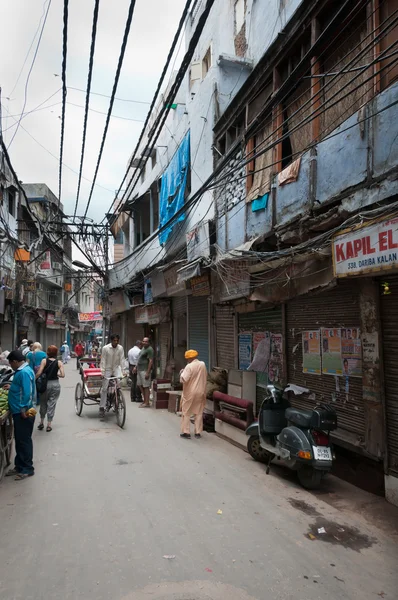 Market place in old part of New Delhi — Stock Photo, Image