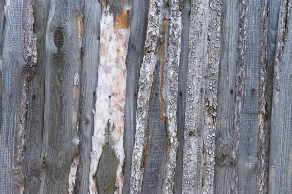 Unbemalte grobe Holzwand — Stockfoto
