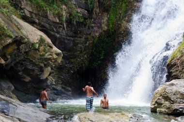 Ravana Falls - the widest waterfalls in Sri Lanka clipart