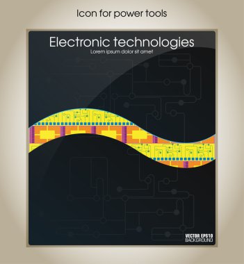 Abstract background of digital technologies.vector Computer Proc clipart