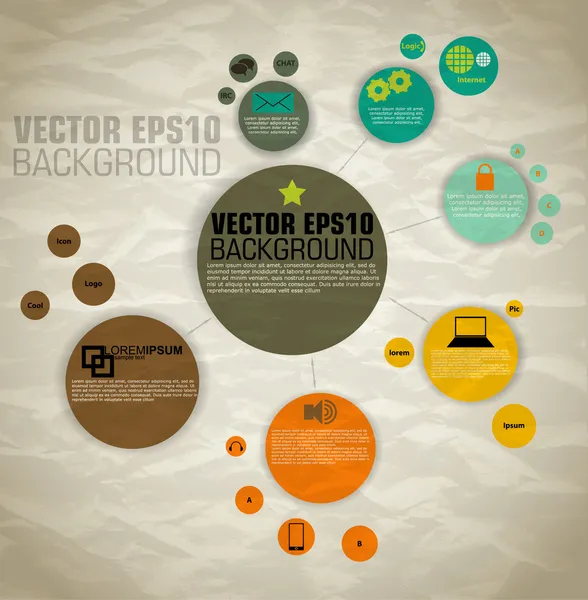 Вектор шаблона для иконок и информационной графики — стоковый вектор