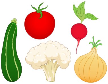 Vegetable set 1 clipart