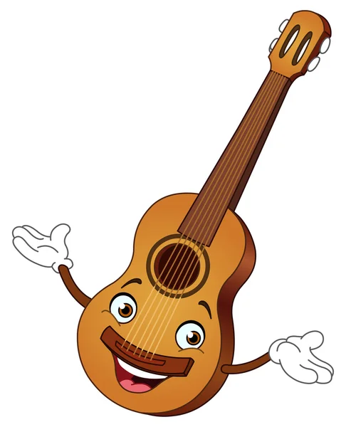 Guitarra de dibujos animados imágenes de stock de arte vectorial |  Depositphotos