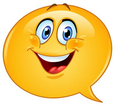 Speech bubble emoticon clipart