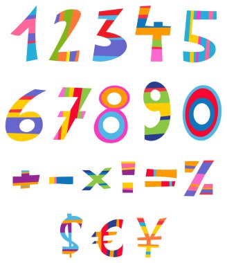 Fun numbers clipart