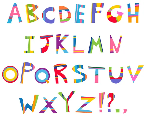 Веселый алфавит — стоковый вектор