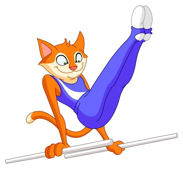 Kot gimnastyk — Wektor stockowy