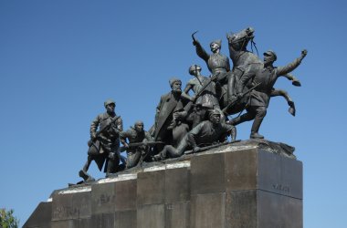 Monument Vasily Chapaev in Samara clipart