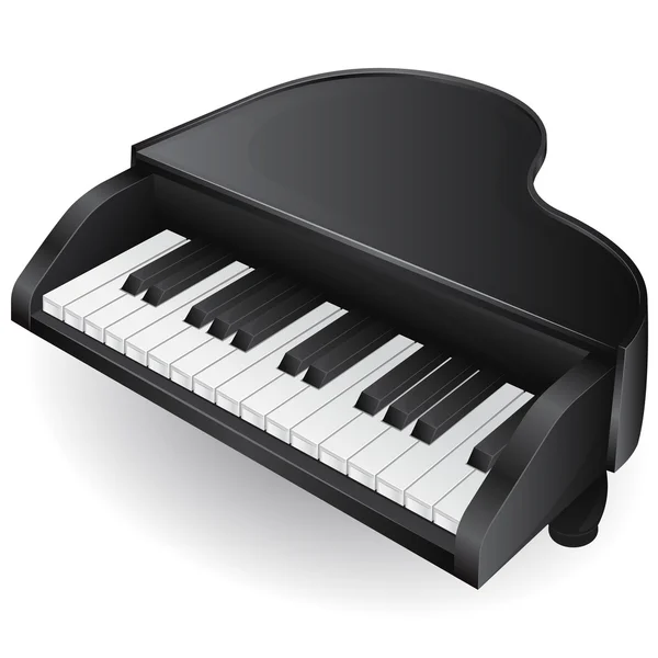 Zwarte piano — Stockvector