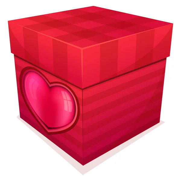 Caixa vermelha de presente — Vetor de Stock