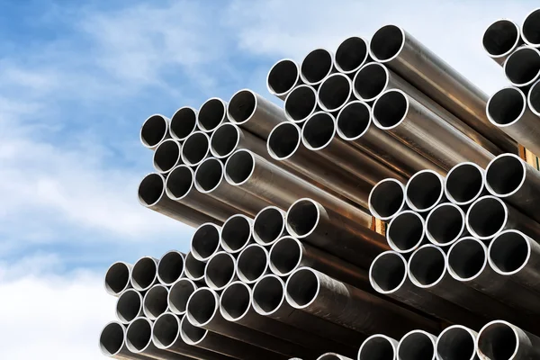 Aluminum tubes. — Stock Photo, Image