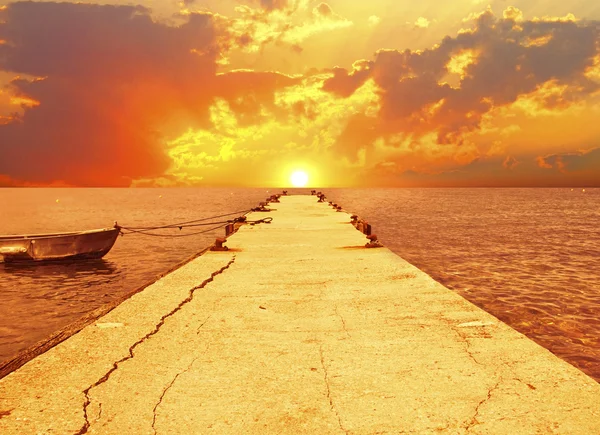 stock image Beautiful sunset over the sea