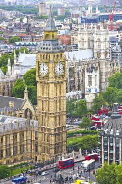 Aerial view of London clipart