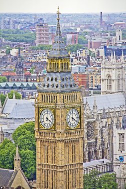 View of London and the Big Ben clipart