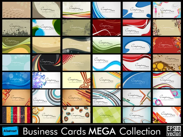 Mega-Sammlung von 42 abstrakten professionellen und Designergeschäften — Stockvektor
