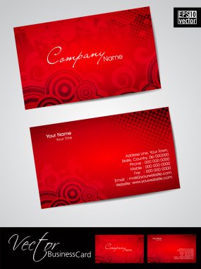 Business cards, template or visiting card set. and love concept, abstract EPS 10 Vector illustration. clipart