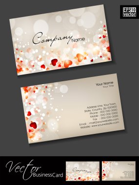 Business cards, template or visiting card set. and love concept, abstract EPS 10 Vector illustration.