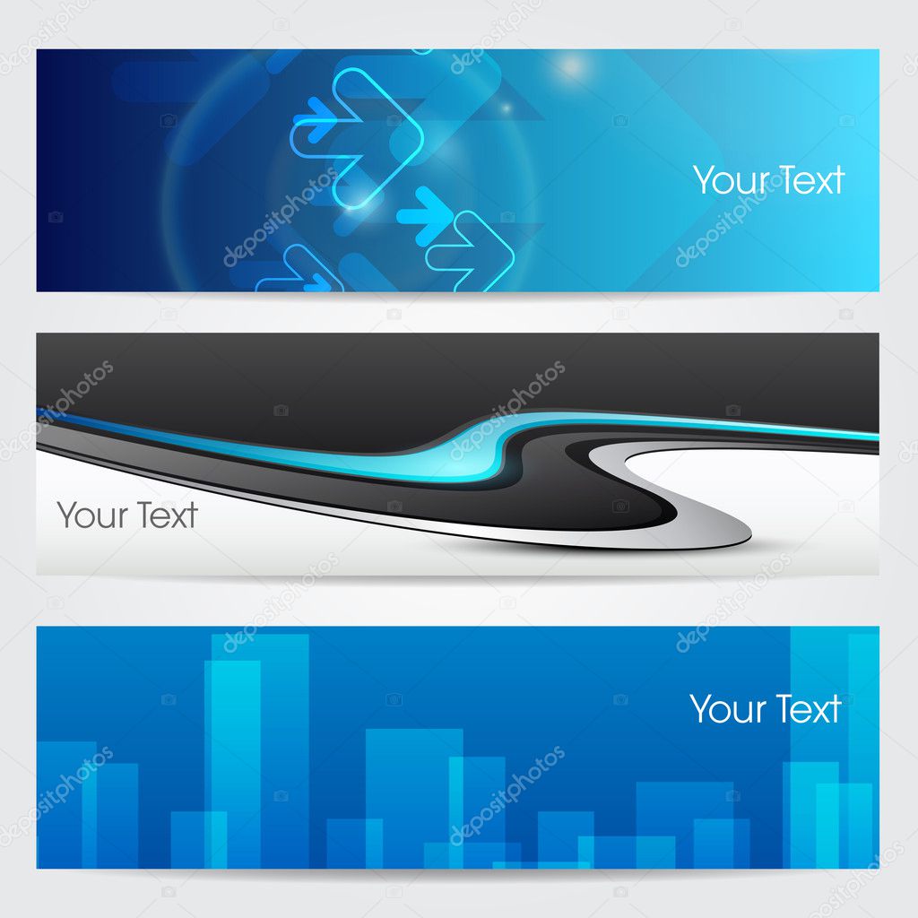 Vector illustration of banners or website headers with blue color concept editable effect. with EPS 10 format