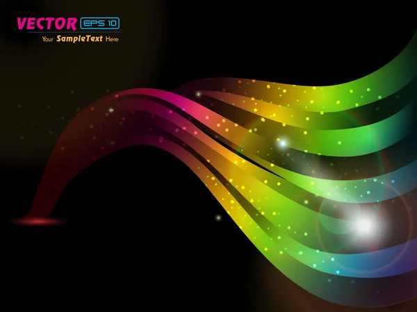 Ilustración vectorial de fondo de onda abstracta brillante colorido.EPS 10. Puede ser utilizado para banner, póster y presentación de negocios . — Vector de stock