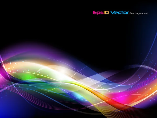 Illustrazione vettoriale di sfondo colorato onda astratta lucida.EPS 10. Può essere utilizzato per banner, poster e presentazione aziendale . — Vettoriale Stock